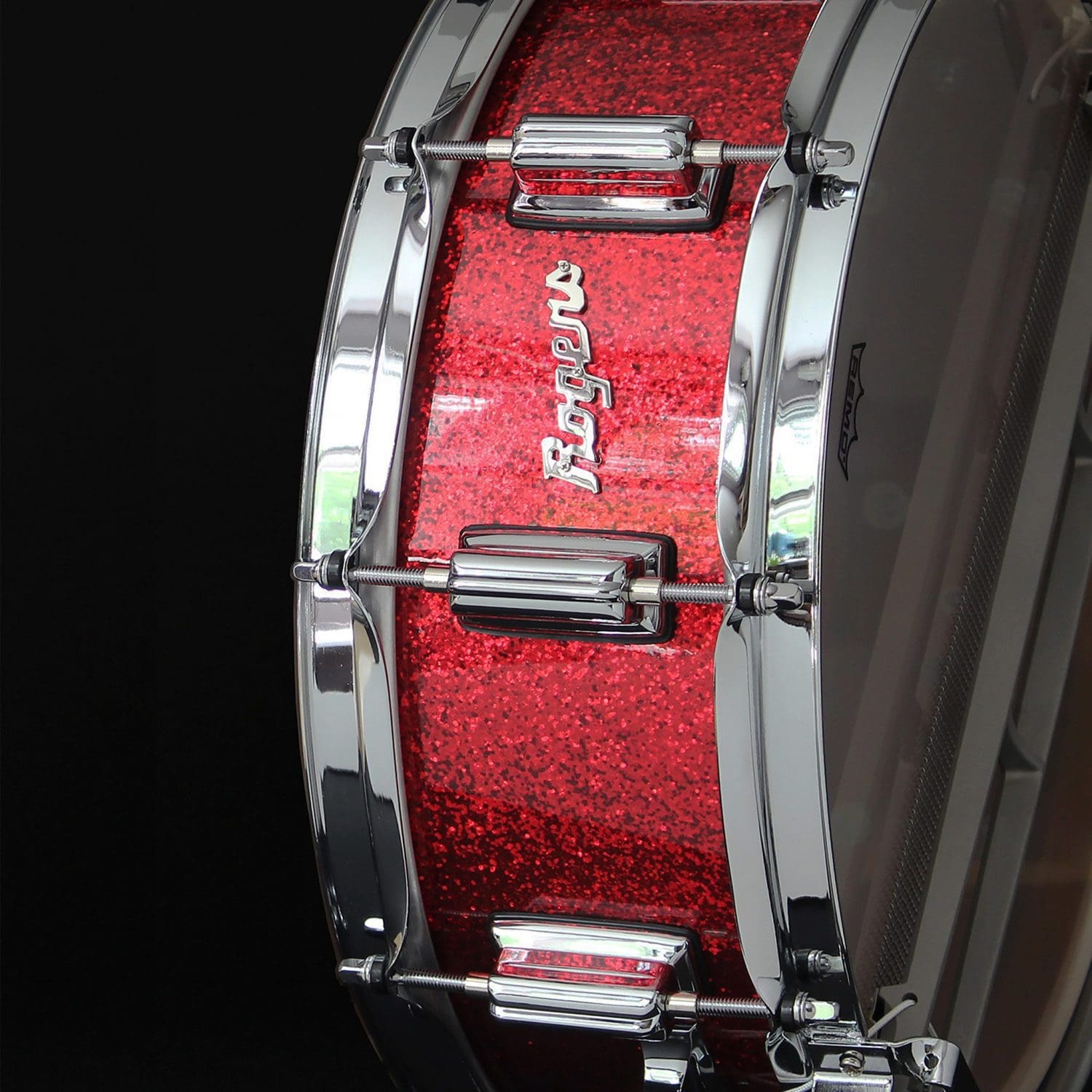 Red Sparkle Lacquer Dyna-Sonic Snare Drum