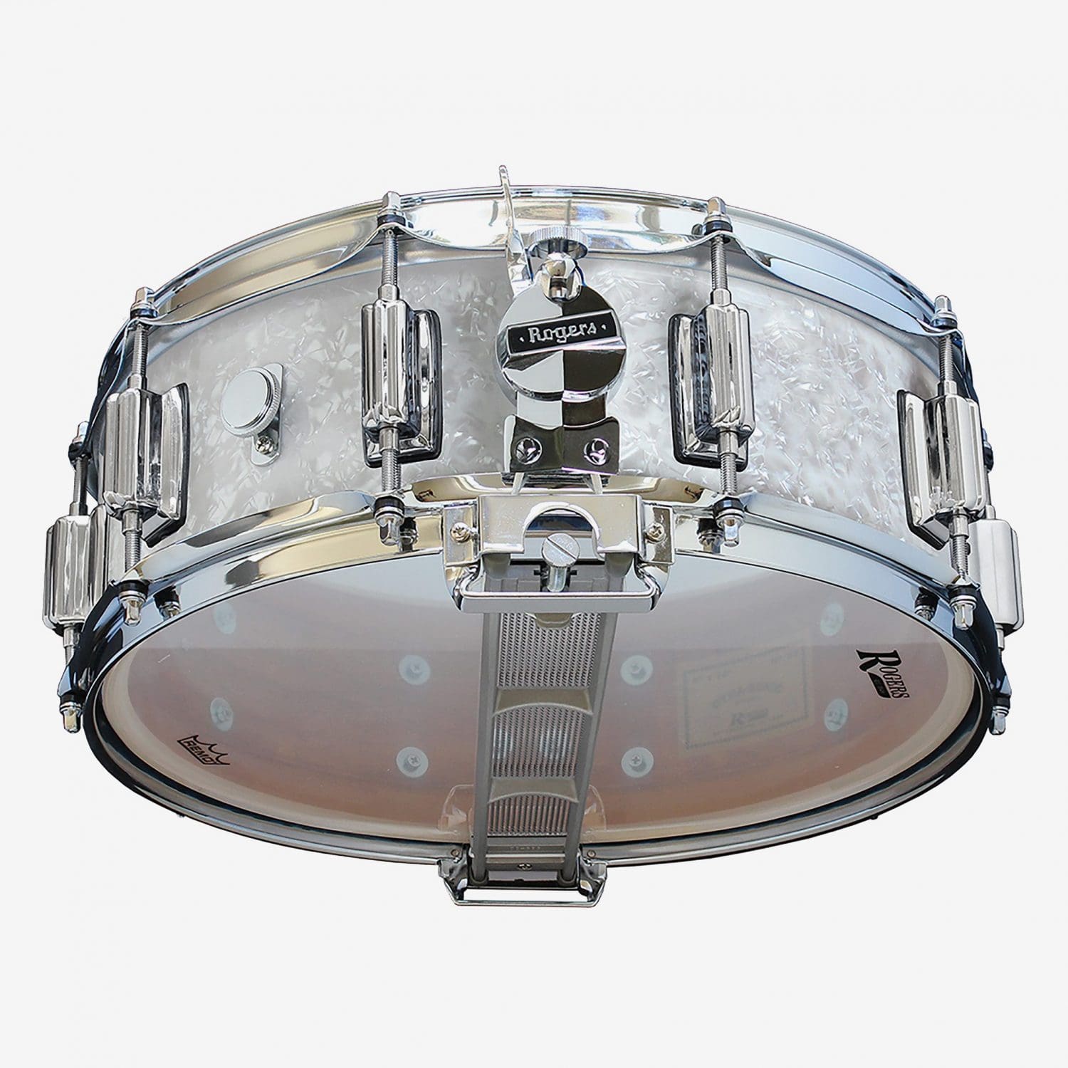 White Marine Pearl Dyna-Sonic Snare Drum