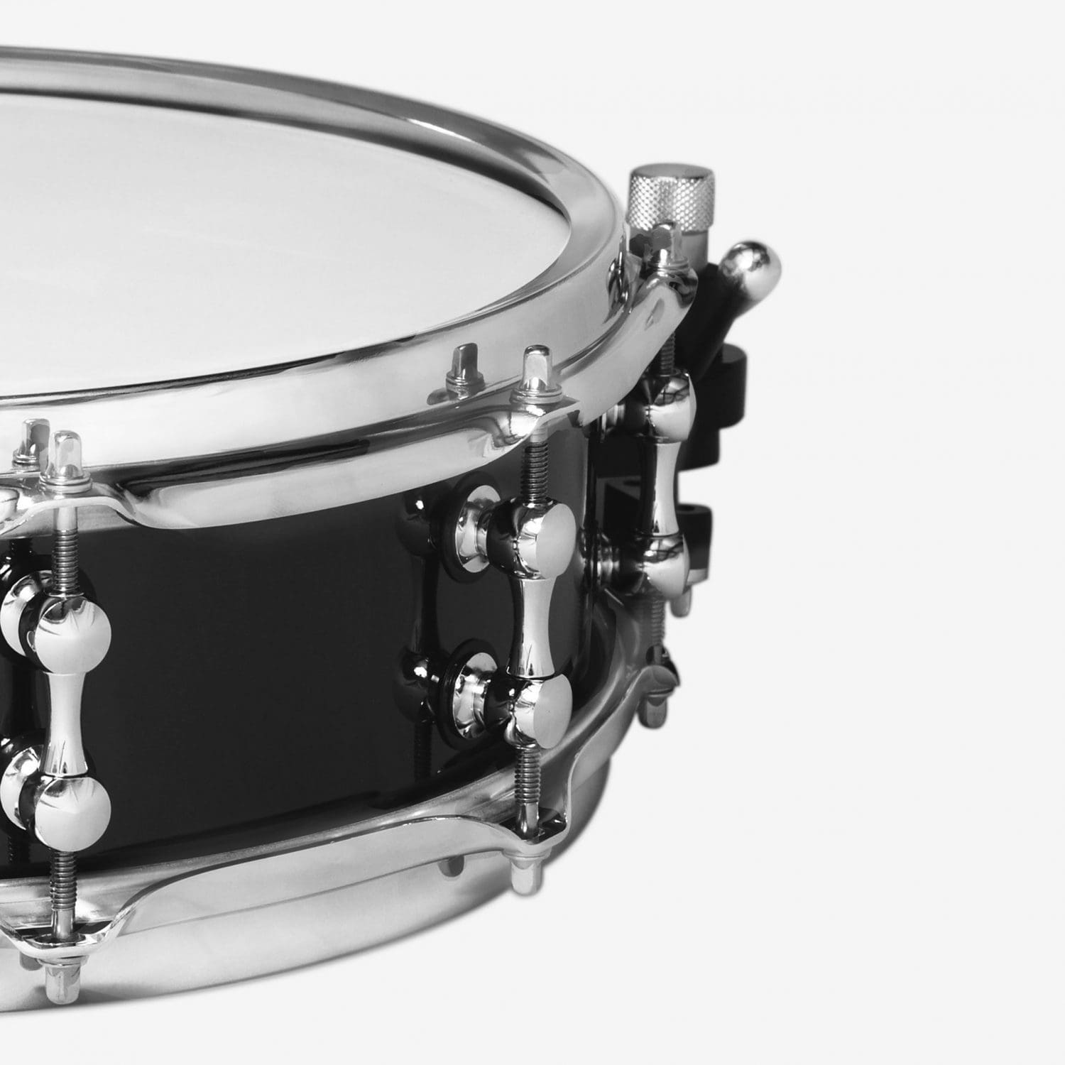 Black Chrome on Brass Snare Drum