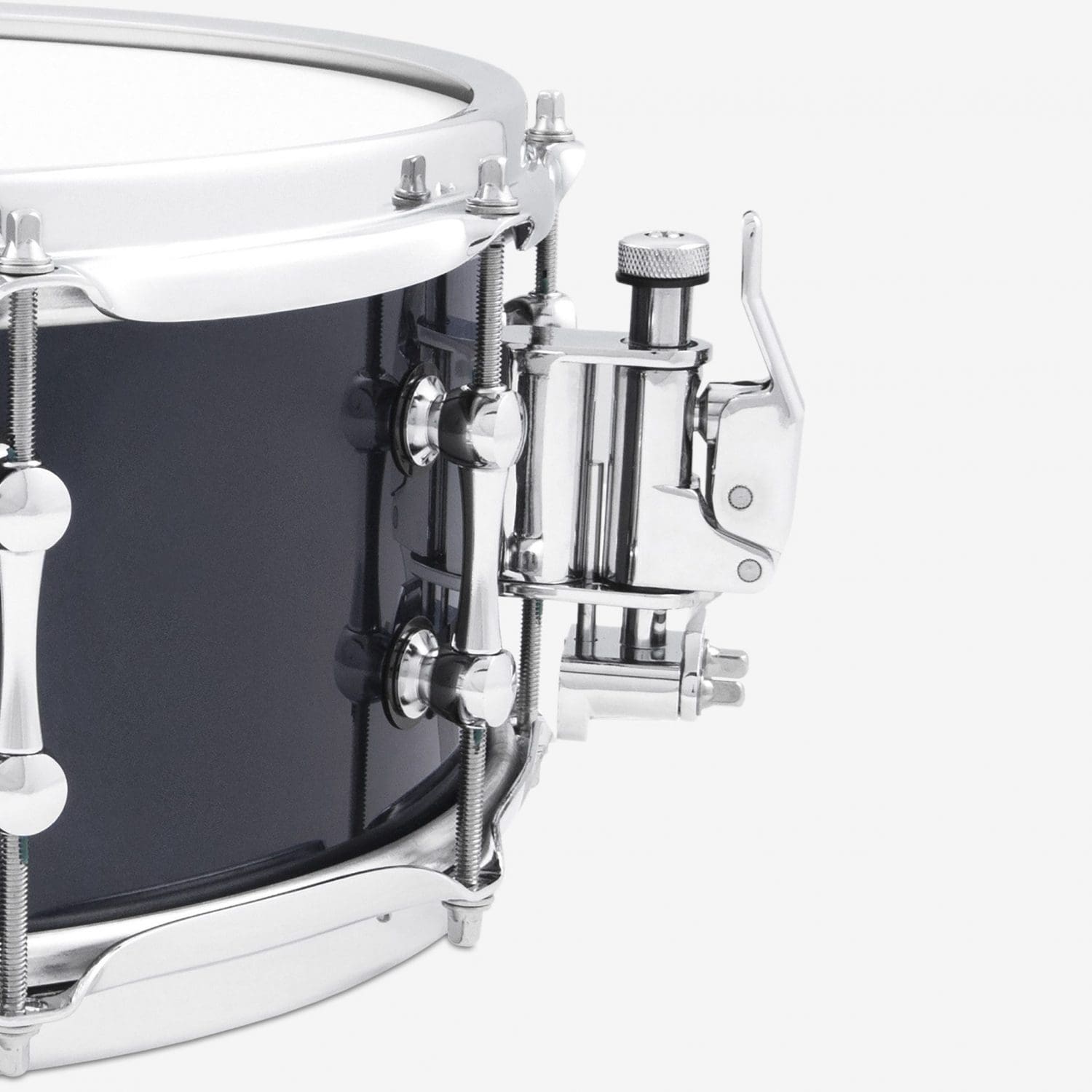 Steam Bent Maple Snare Drum with Black Trick Throw Off