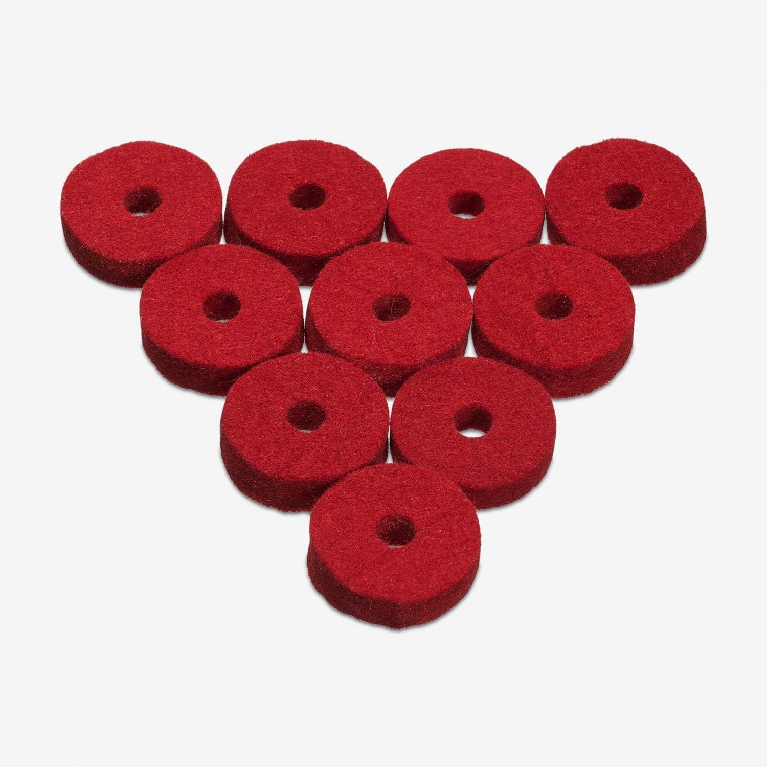 10-Pack Cymbal Felts in Red