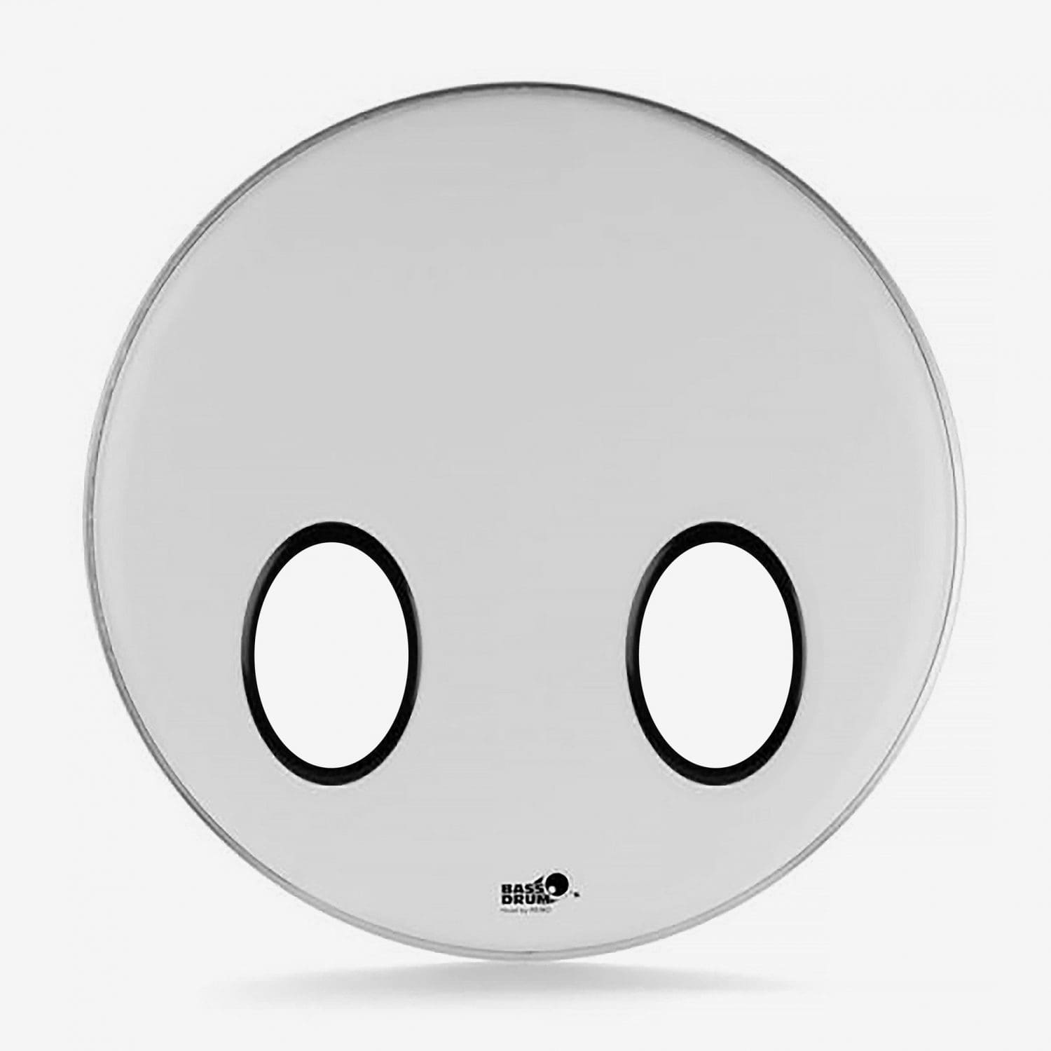 White Reso Head with 2 Black 6 inch Oval Ports