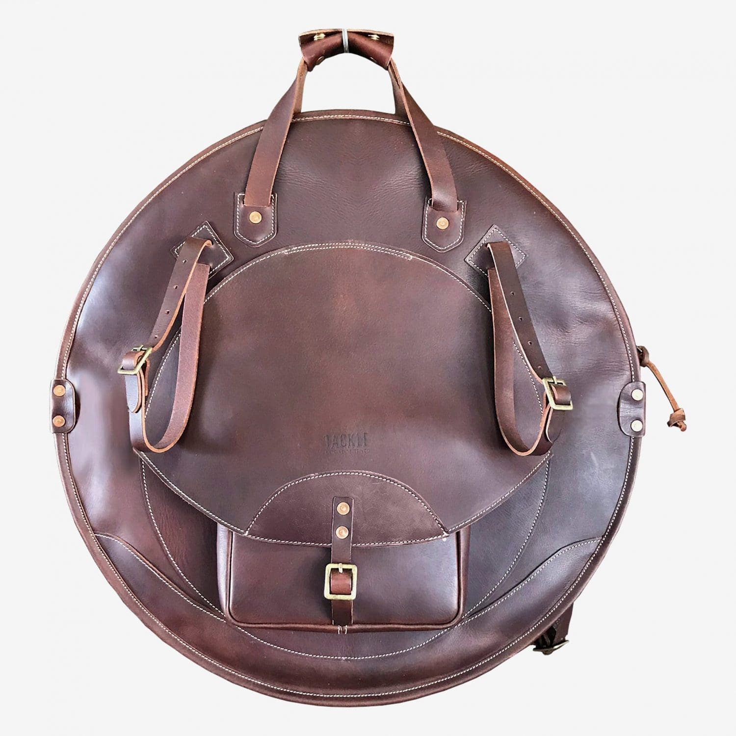 Brown Leather Backpack Cymbal Case