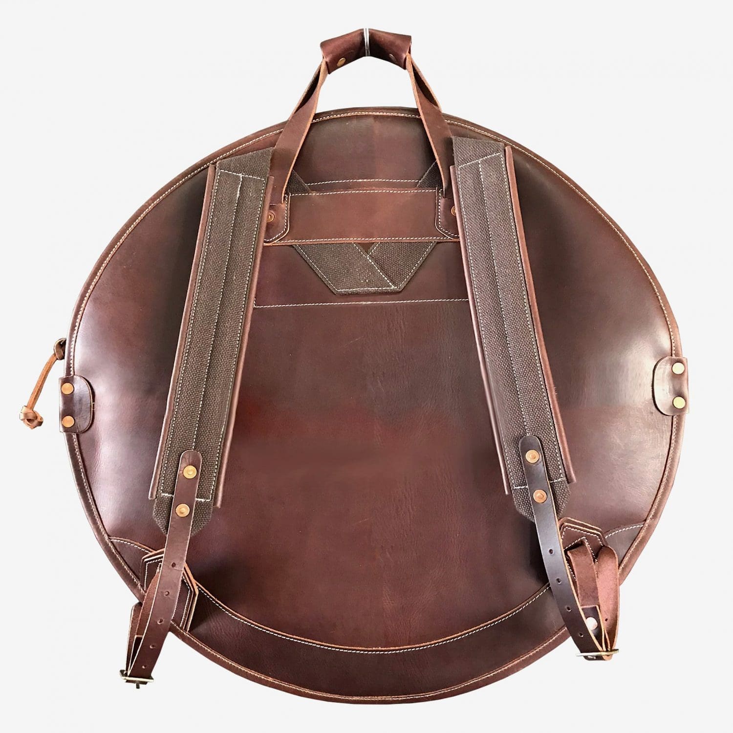 Brown Leather Backpack Cymbal Case