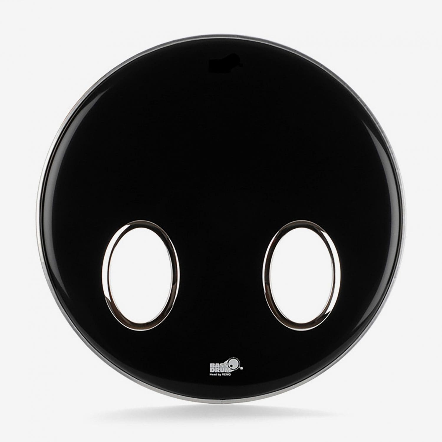 Black Reso Head with 2 Chrome 6 inch Oval Ports