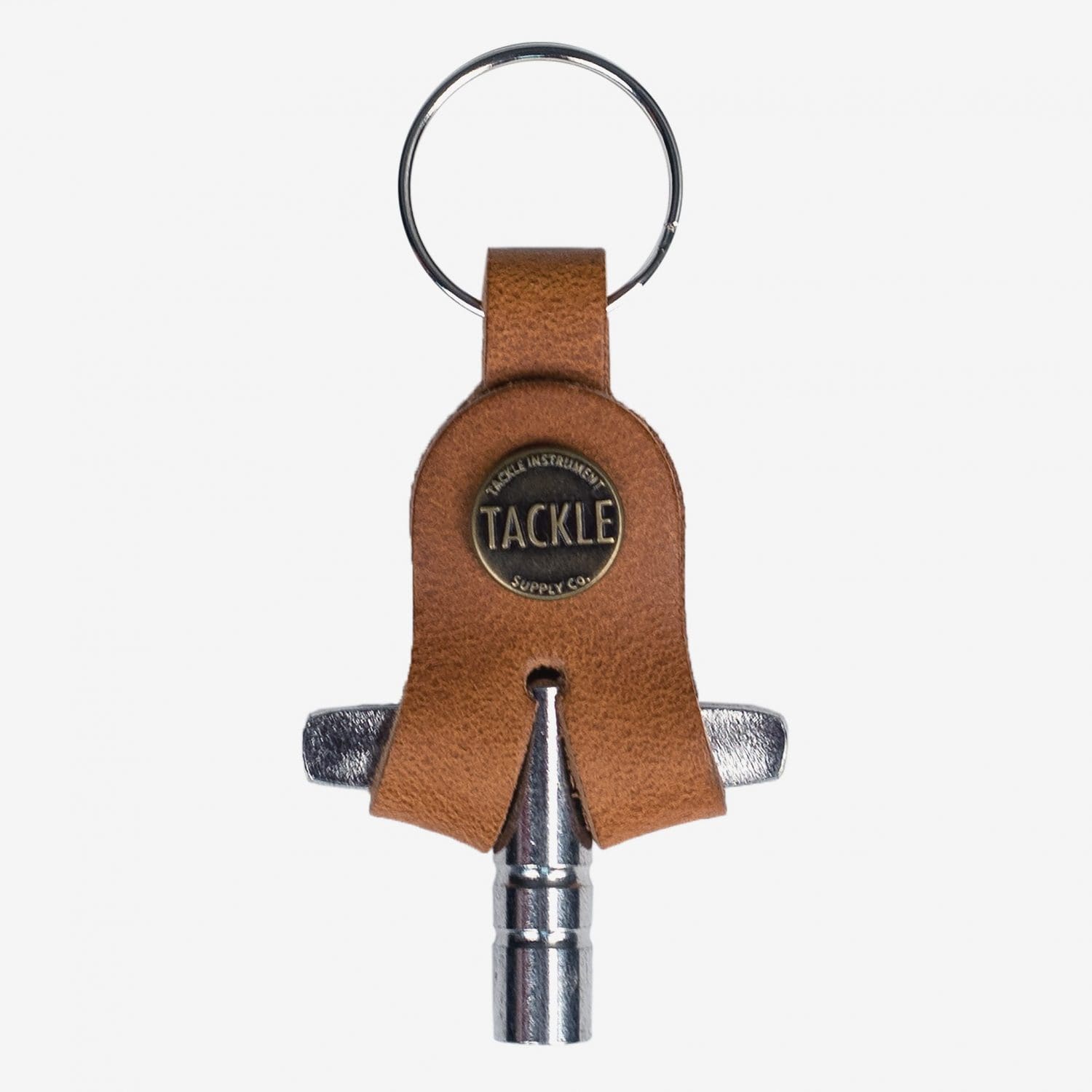 Saddle Tan Leather Drum Key