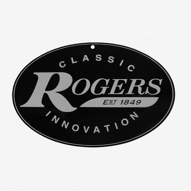 Rogers Drums Metal Logo Sign
