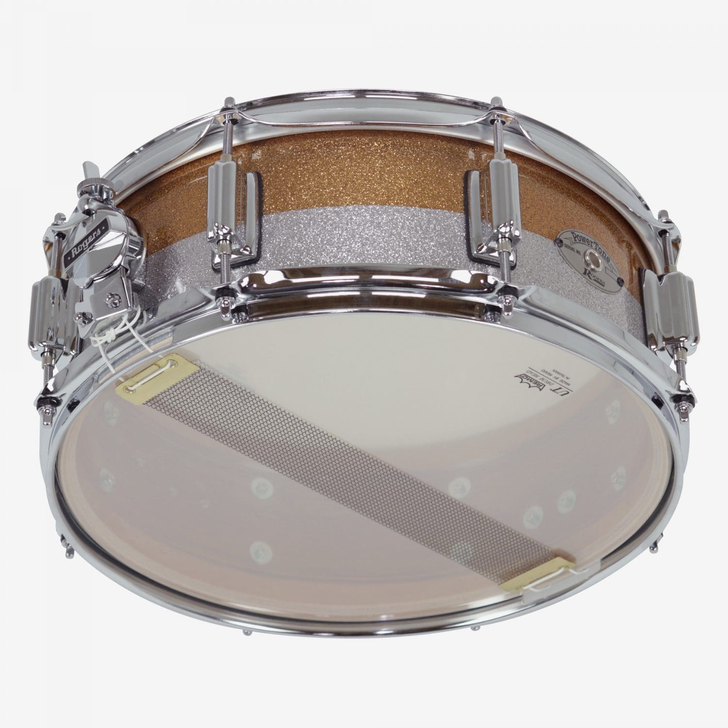 Gold/Silver Sparkle Two-Tone Lacquer PowerTone Snare Drum