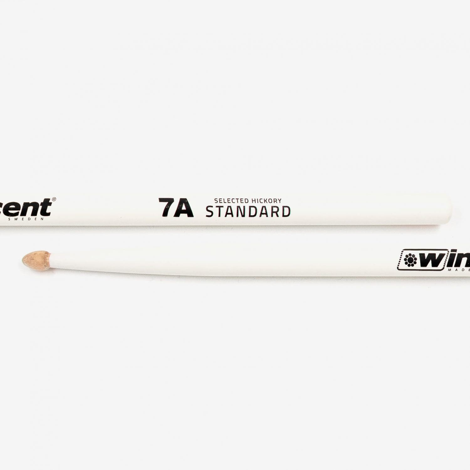 Hickory Standard Taper Drumsticks in White