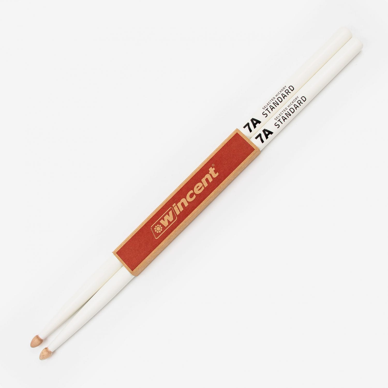 Hickory Standard Taper Drumsticks in White