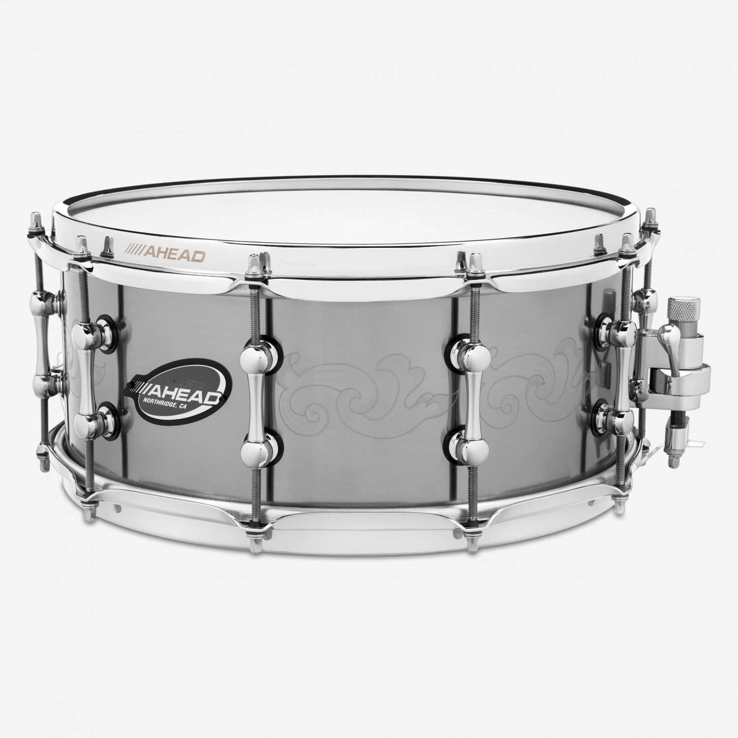 Titanium Snare Drum with Chrome Trick Throw Off